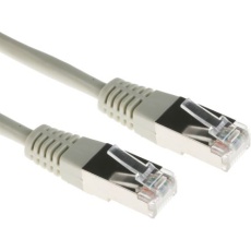 【333-6598】Cat5 イーサネットケーブル、RJ45-RJ45、5m、グレー、F/UTP
