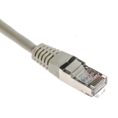 【333-6605】Cat5 イーサネットケーブル、RJ45-RJ45、10m、グレー、F/UTP