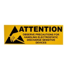 【364-3638】ESDラベル 黄 ビニール Attention