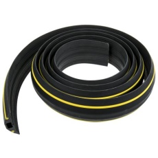 【365-9677】床用モール、内径:14mm、長さ:3m、黒/黄