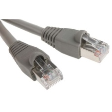 【400-9641】Cat5e イーサネットケーブル、RJ45-RJ45、2m、グレー、U/FTP