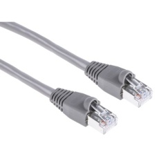【400-9657】Cat5e イーサネットケーブル、RJ45-RJ45、3m、グレー、U/FTP