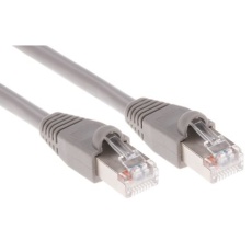 【400-9758】Cat5e イーサネットケーブル、RJ45-RJ45、3m、グレー、U/FTP