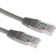 【405-5391】Cat5e イーサネットケーブル、RJ45-RJ45、5m、グレー、U/UTP