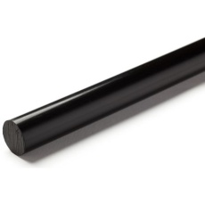 【408-3740】ポリエチレン(PE)ロッド、HDPE、1m 黒、40mm径