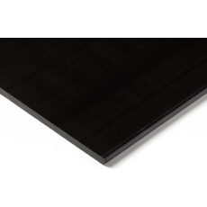 【438-4526】プラスチックシート 黒、500mm x 300mm x 60mm
