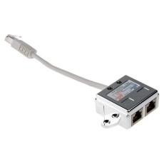 【443-9519】2ポート RJアダプタ Cat5e シールド付き