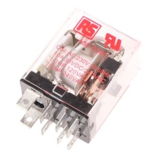 【450-0380】パワーリレー 230V ac 2c接点 10A プラグイン