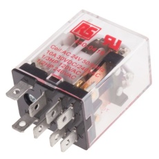 【450-0419】パワーリレー 24V ac 2c接点 10A プラグイン