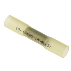 【458-0724】スプライスコネクタ 4mm2 6mm2 12AWG 10AWG 絶縁 熱収縮 黄
