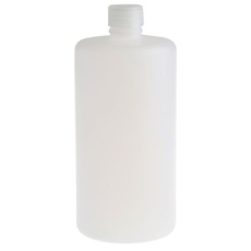【461-0443】HDPE製 細口 丸形ボトル 1L(5個入り)