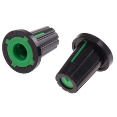 【467-6061】プラスチック ポテンショメータ ノブ、6mm、D字型軸 直径:17mm、Push-On