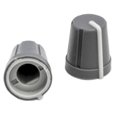 【467-6718】プラスチック ポテンショメータ ノブ、6.4mm、D字型軸 直径:13mm、Push-On