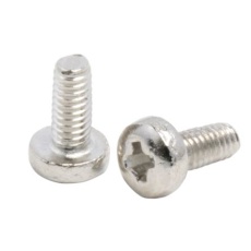 【483-0041】なべ形 小ねじ M2.5 6.0mm 真鍮(100個入り)