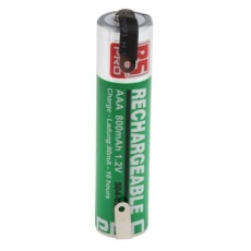 【504-6219】単四型充電池、ニッケル水素電池、公称電圧1.2V、容量800mAh