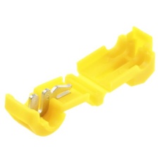 【510-4854】スプライスコネクタ 4mm2 12AWG 絶縁 T-Tap 黄(50個入り)