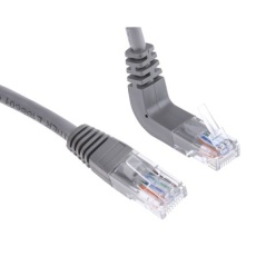 【528-0166】Cat5e イーサネットケーブル、RJ45-RJ45、2m、グレー、U/UTP