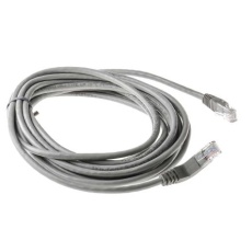 【528-0188】Cat5e イーサネットケーブル、RJ45-RJ45、5m、グレー、U/UTP