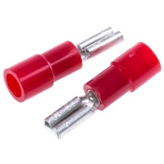 【613-9817】メス スペードコネクタ、レセプタクル タイプ: 0.5mm2 → 1.5mm2 22AWG → 16AWG、赤
