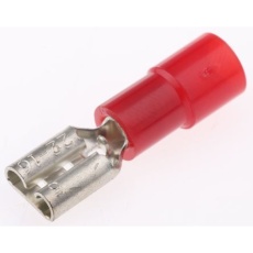 【613-9845】メス スペードコネクタ、レセプタクル タイプ: 0.5mm2 → 1.5mm2 22AWG → 16AWG、赤