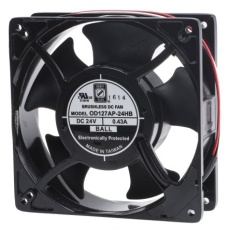 【619-6630】軸流ファン 電源電圧:24 V dc、DC、127 x 127 x 38mm