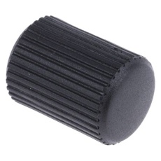 【631-9091】つまみノブ ローレット加工、M6 直径:25mm 黒