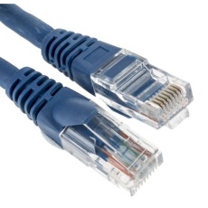 【657-2040】Cat5e イーサネットケーブル、RJ45-RJ45、3m、青、U/UTP