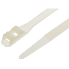 【666-4704】結束バンド、180mm x 9 mm、ナチュラル、ナイロン 66、100 個入り(100個入り)