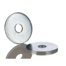 【666-7766】ワッシャ 外径25.0mm M6 スチール(100個入り)