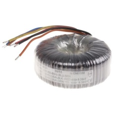 【671-9031】トロイダルトランス、1次:230V ac、2次:2 x 12V ac、電力:225VA