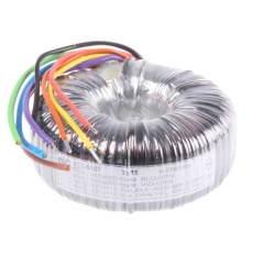 【671-9167】トロイダルトランス、1次:115 V ac、230 V ac、2次:2 x 12V ac、電力:225VA