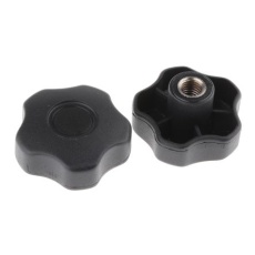 【702-7670】つまみノブ マルチローブ、M12 直径:60mm 黒