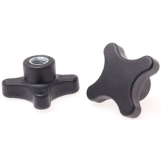 【702-7721】つまみノブ 4-Arm、M12 直径:60mm 黒
