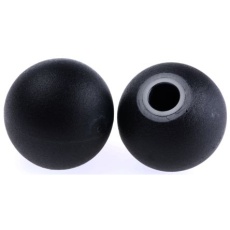 【702-7807】つまみノブ ボール、M10 直径:38mm 黒