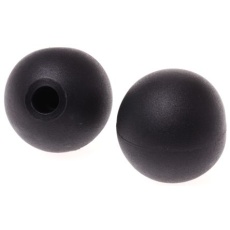 【702-7816】つまみノブ ボール、M12 直径:50mm 黒
