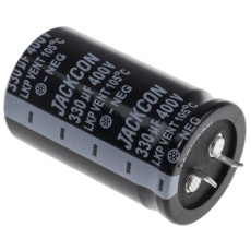 【706-3332】330μF、400V dc コンデンサ、スナップイン ±20%、-25℃～105℃