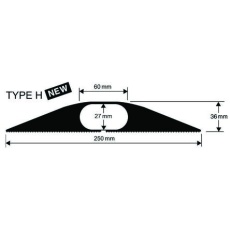 【707-3358】床用モール、内径:27mm、長さ:1.5m、黒