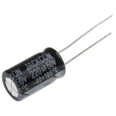 【711-1466】220μF、50V dc コンデンサ、ラジアル、スルーホール ±20%、-40℃～105℃
