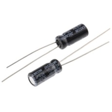 【711-1573】10μF、63V dc コンデンサ、ラジアル、スルーホール ±20%、-40℃～105℃