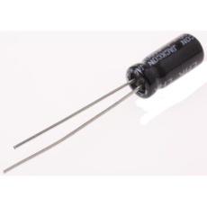 【711-1671】1μF、100V dc コンデンサ、ラジアル、スルーホール ±20%、-40℃～105℃
