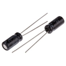【711-1687】3.3μF、100V dc コンデンサ、ラジアル、スルーホール ±20%、-40℃～105℃