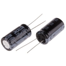 【711-1734】220μF、100V dc コンデンサ、ラジアル、スルーホール ±20%、-40℃～105℃