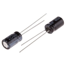 【711-1784】4.7μF、160V dc コンデンサ、ラジアル、スルーホール ±20%、-25℃～105℃