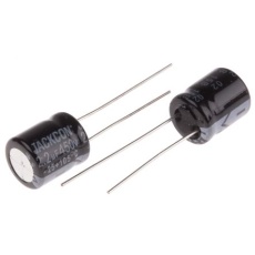 【711-2107】2.2μF、450V dc コンデンサ、ラジアル、スルーホール ±20%、-25℃～105℃