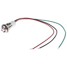 【722-7394】パイロットランプ、12V dc、実装ホールサイズ:14mm