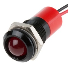 【722-7426】パイロットランプ、12V dc、赤、実装ホールサイズ:14mm