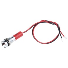 【722-7741】パイロットランプ、12V dc、赤、実装ホールサイズ:6mm