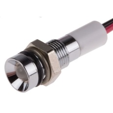【722-7754】パイロットランプ、12V dc、緑、赤、実装ホールサイズ:6mm