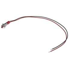 【722-7808】パイロットランプ、24V dc、赤、実装ホールサイズ:6mm
