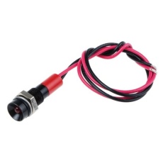 【722-7820】パイロットランプ、12V dc、赤、実装ホールサイズ:6mm